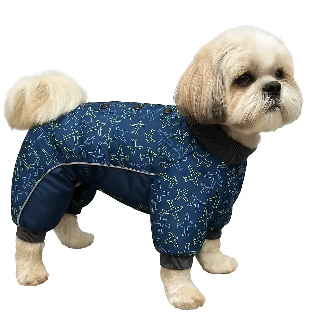 Комбінезон для собак DIEGO mini snow zip M M літаки - 414156