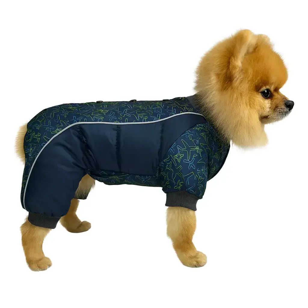 Комбінезон для собак DIEGO mini snow zip M XS літаки - 414164