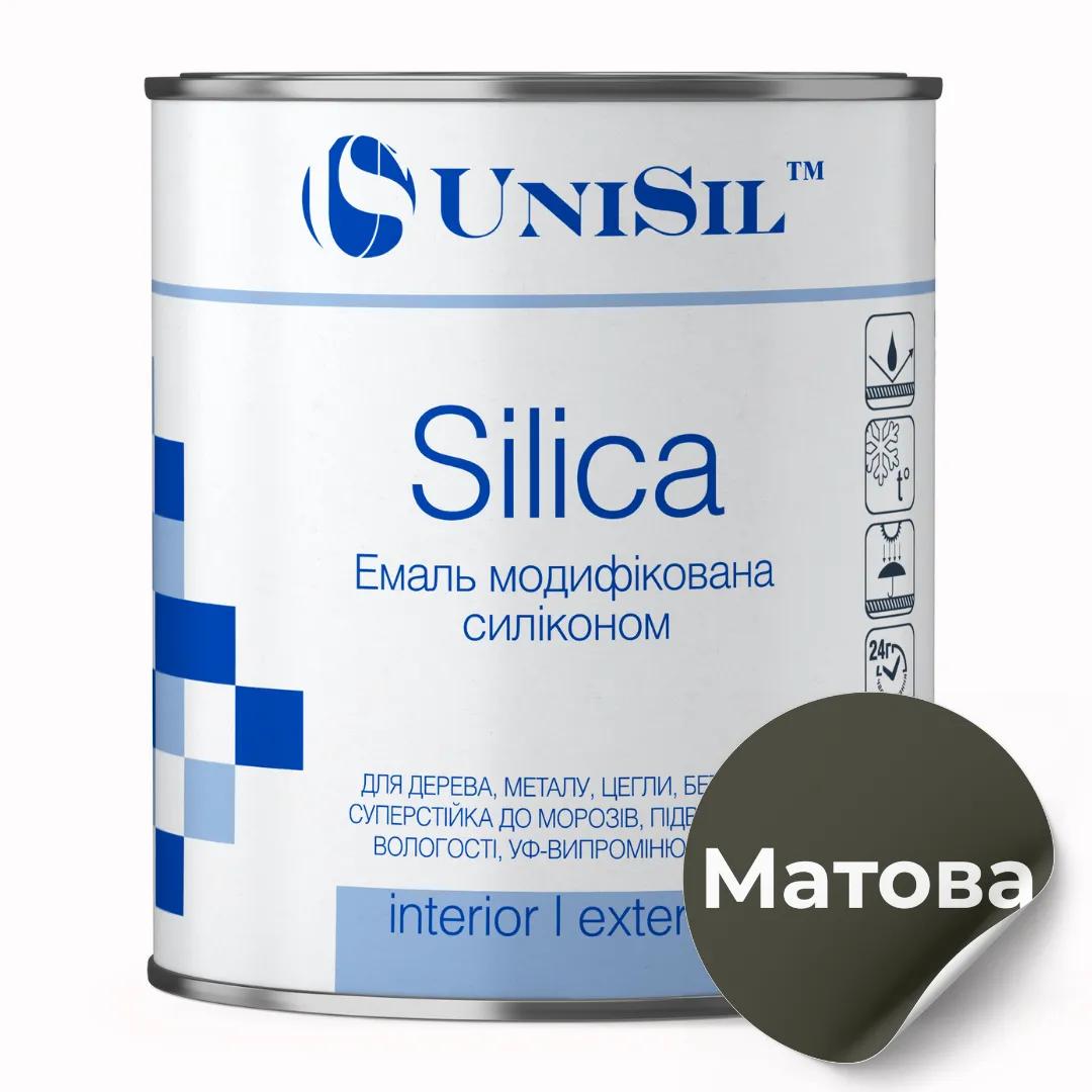 Пентафталева емаль UNISIL "Silica", RAL 6003 хакі, матова, маса нетто 2,8 кг - 414680
