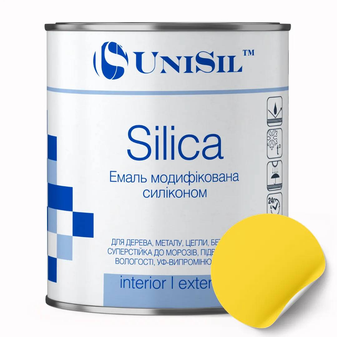 Емаль пентафталева UNISIL "Silica", жовта, 2,8 кг - 414684