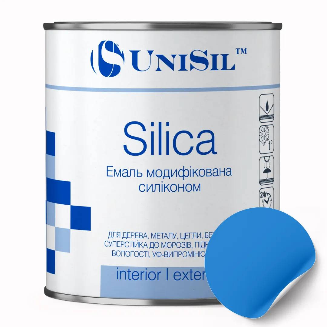 Емаль пентафталева UNISIL "Silica", синя, 2,8 кг - 414690