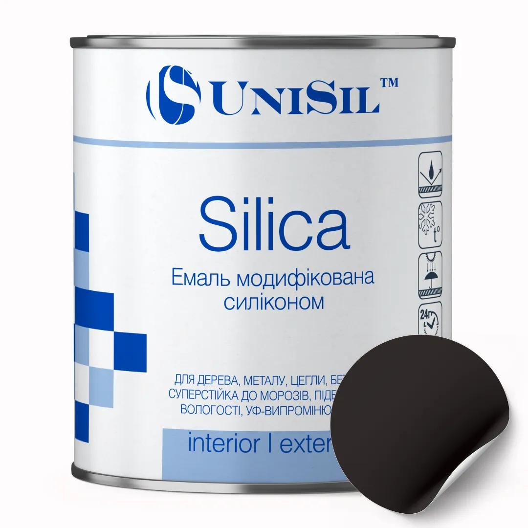 Эмаль пентафталевая UNISIL "Silica", черная, 0,9 кг - 414693