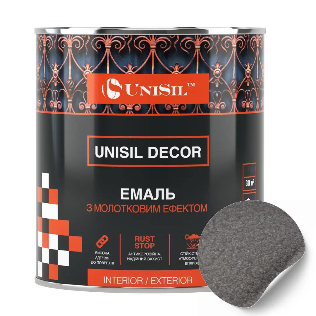 Эмаль Unisil Decor с молотковым эффектом, ТМ "Unisil", коричневая, 0,75 л - 414735