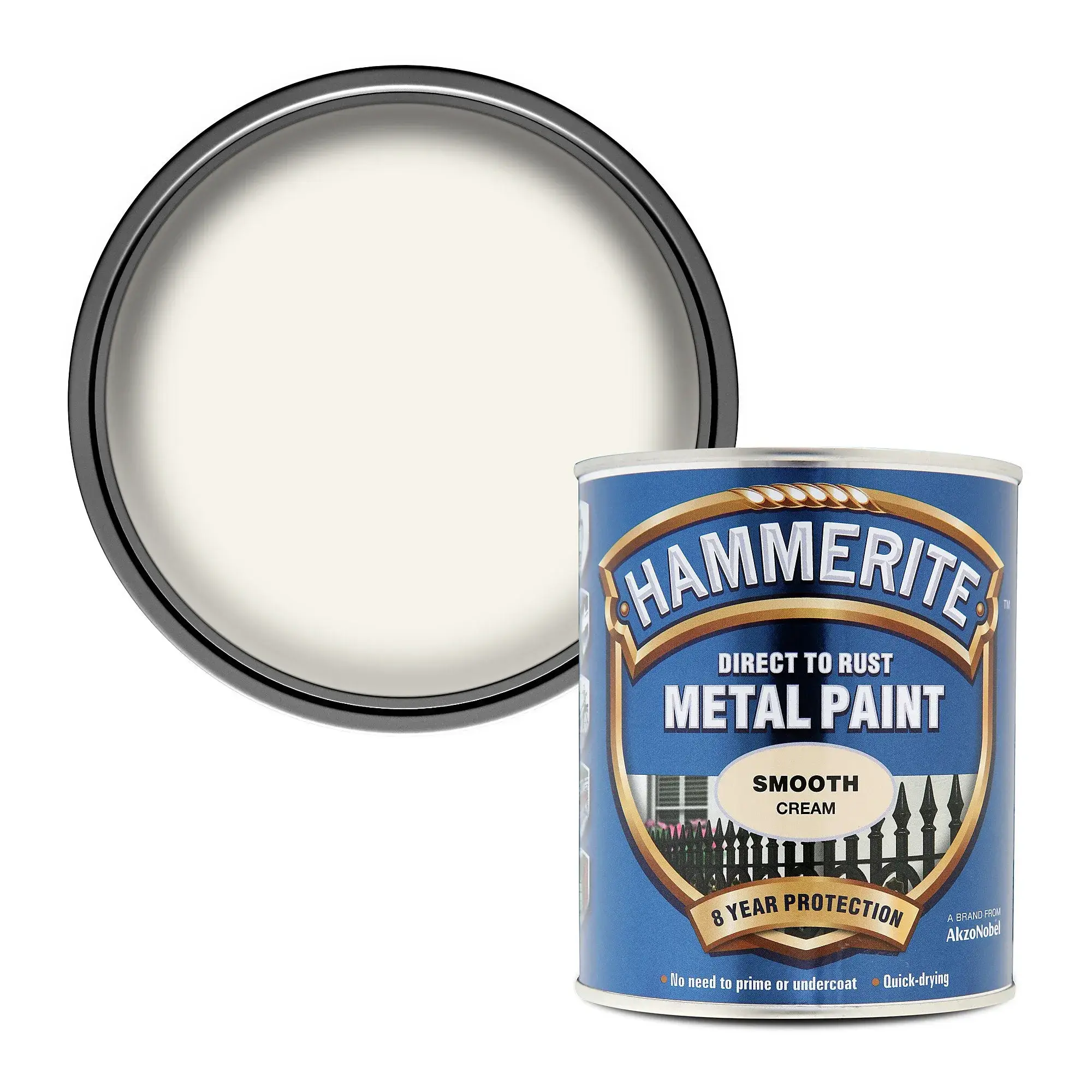 Фарба глянсова фінішна декоративна Hammerite Metal Paints, 0,75 л, білий, глянсовий - 415031
