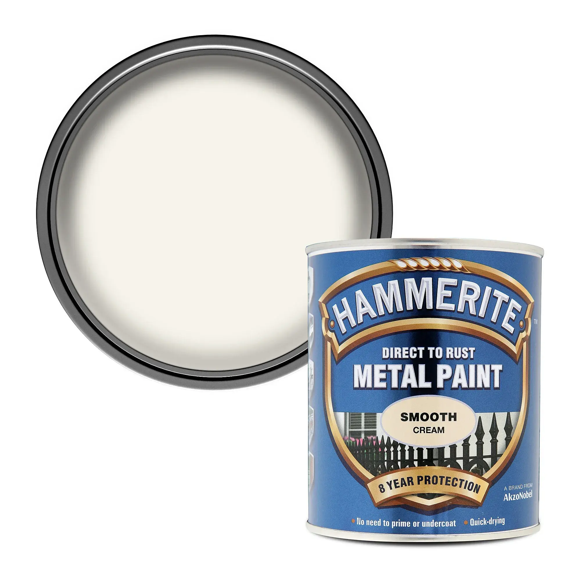Фарба глянсова фінішна декоративна Hammerite Metal Paints, 0,75 л, білий, глянсовий - 415031
