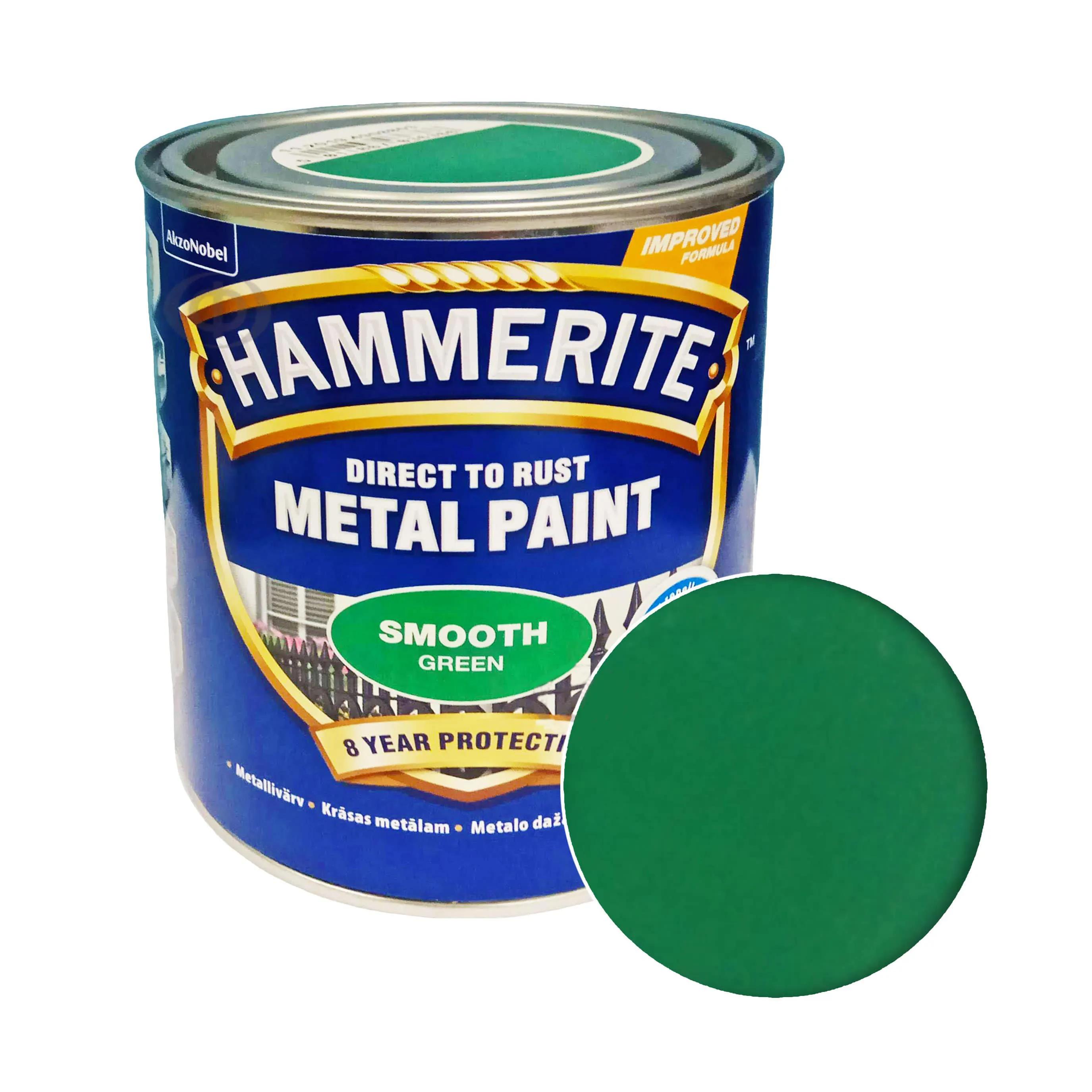 Фарба глянсова фінішна декоративна Hammerite Metal Paints, 0,75 л, зелений, глянсовий - 415033