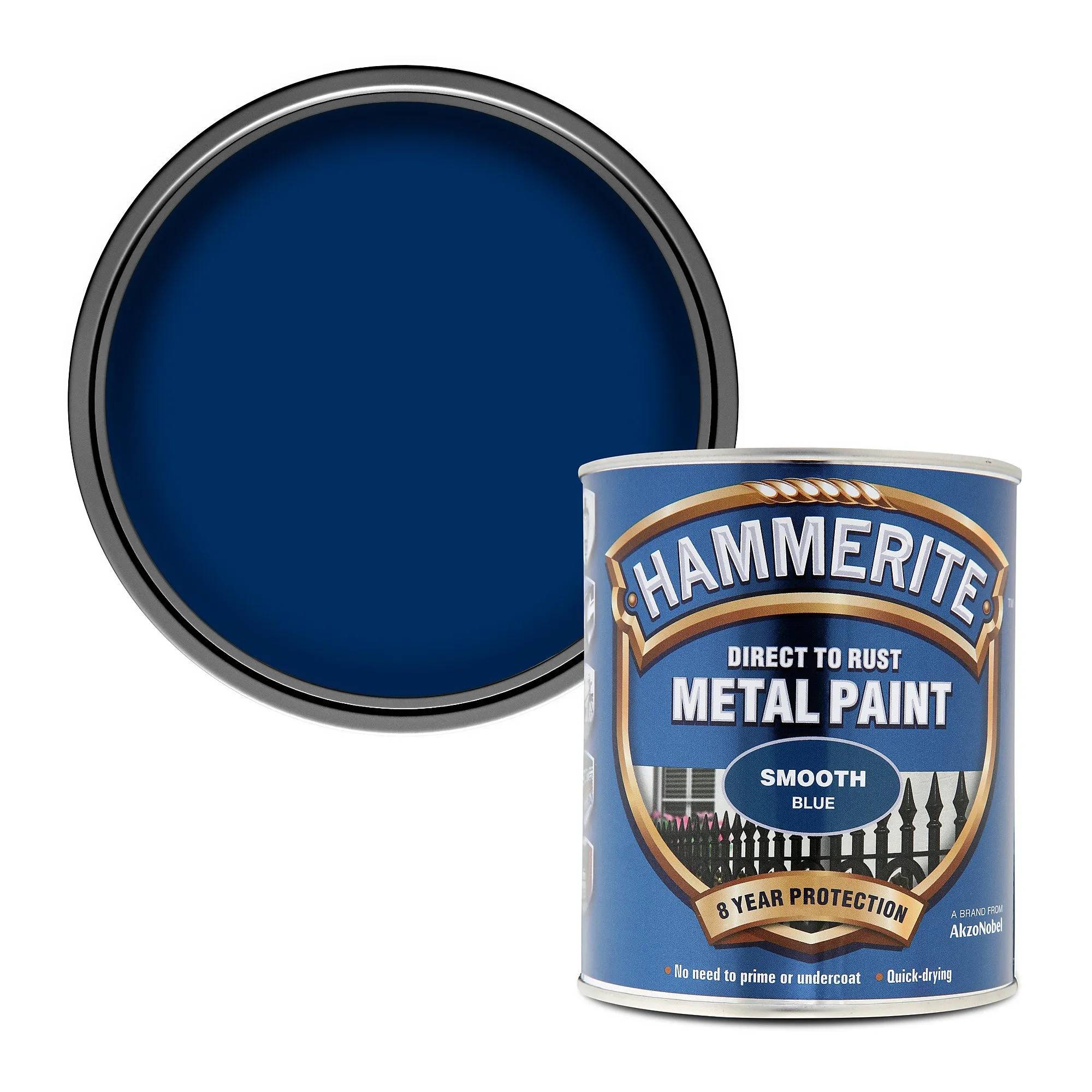 Фарба глянсова фінішна декоративна Hammerite Metal Paints, 0,75 л, синій, глянсовий - 415037