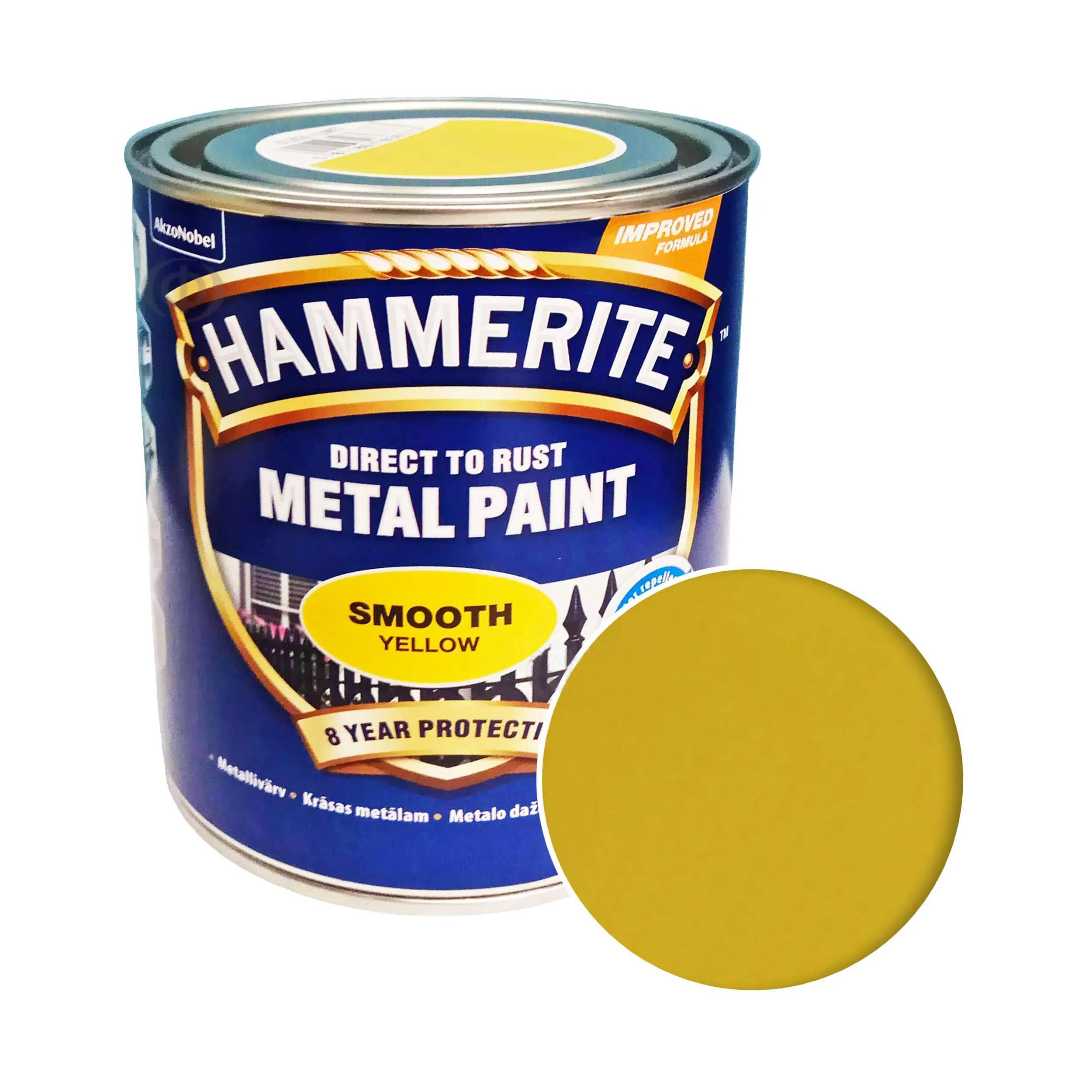 Фарба глянсова фінішна декоративна Hammerite Metal Paints, 2,5 л, жовтий, глянсовий - 415058