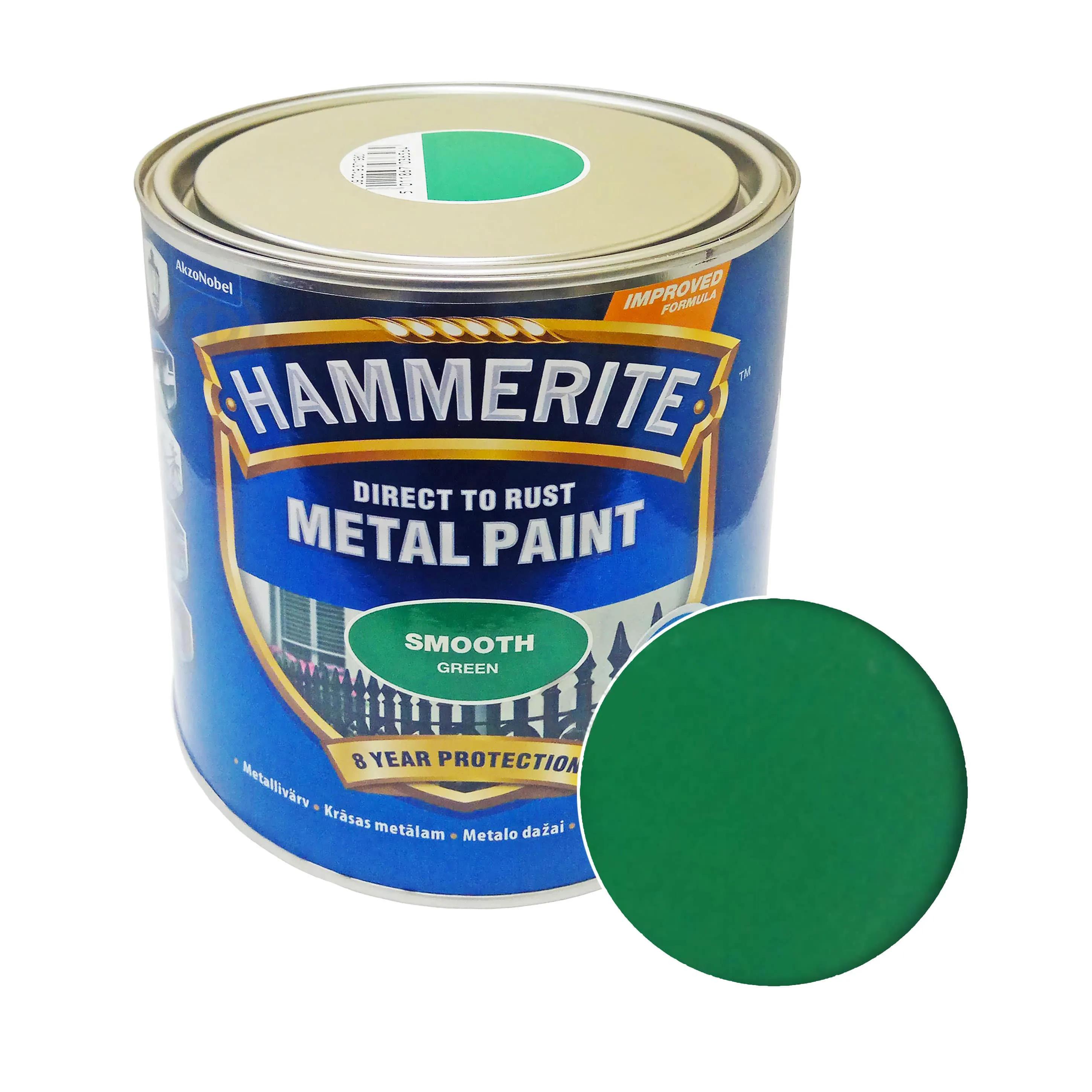 Фарба глянсова фінішна декоративна Hammerite Metal Paints, 2,5 л, зелений, глянсовий - 415060
