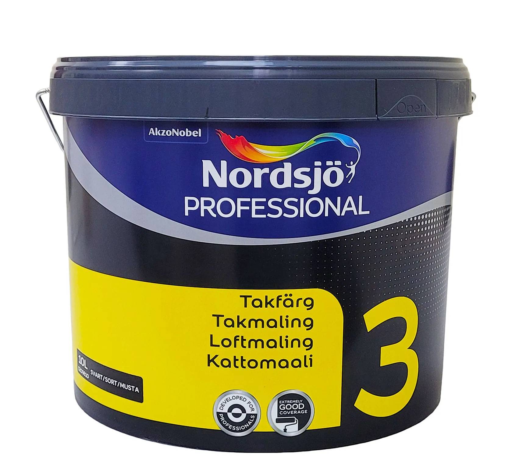 Фарба глибокоматова латексна Sadolin Professional 3 Svart, 10 л - 415085