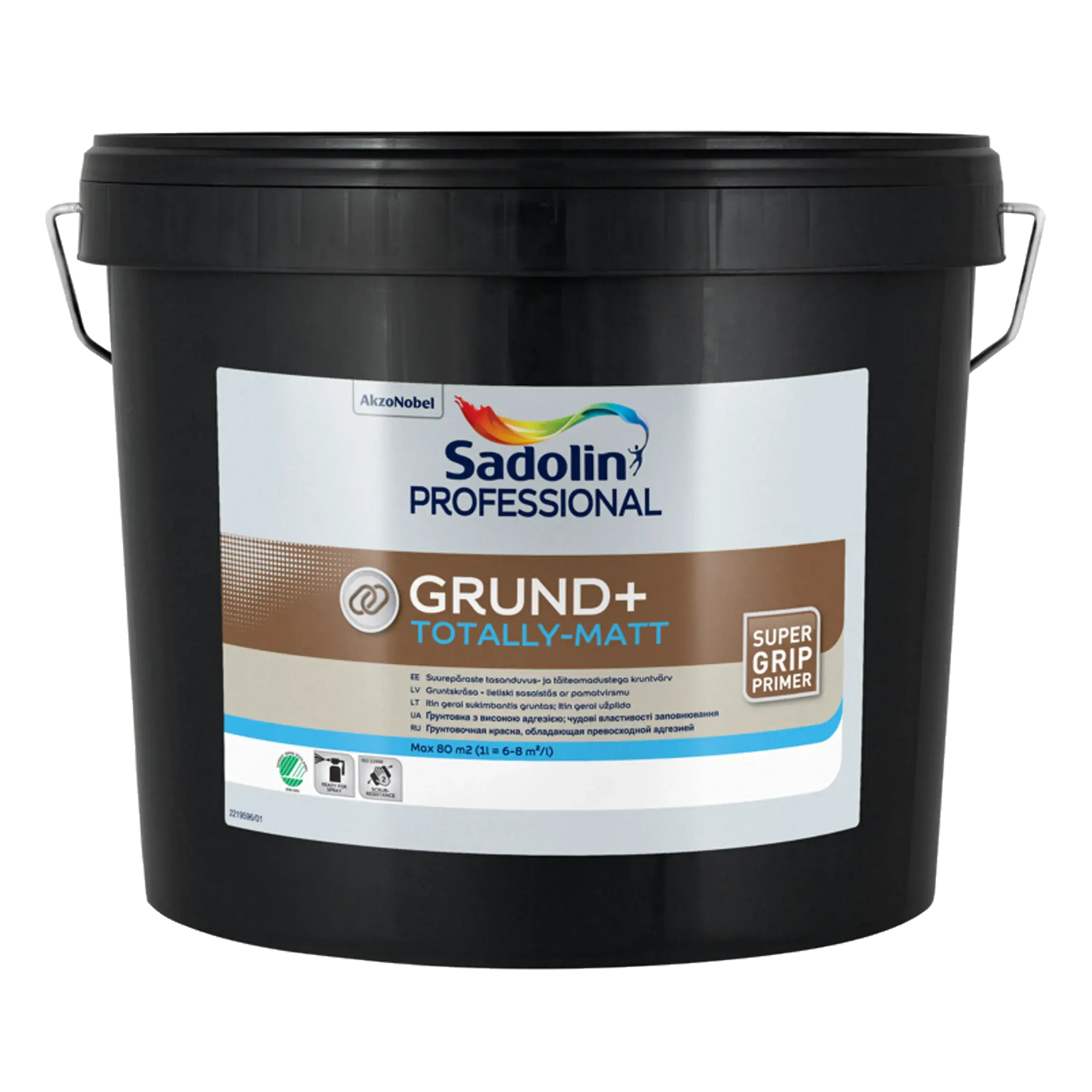 Фарба ґрунтувальна на водній основі Sadolin Grund+, 2,5 л, білий - 415123