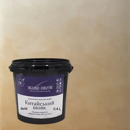 Краска декоративная ИРКОМ Китайский шелк, 0,4 л, Gold - 415273