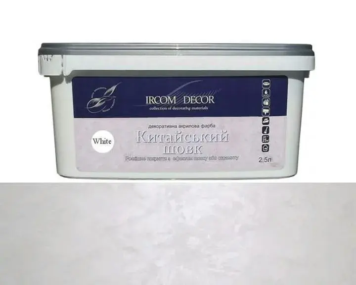 Фарба декоративна ІРКОМ Китайський шовк, 2,5 л, Whіte - 415312