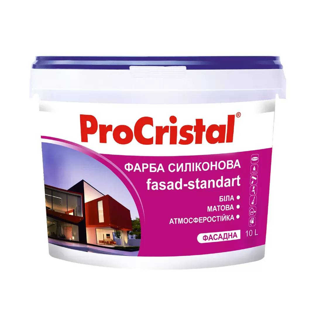 Фарба декоративна FASAD-STANDART ІРКОМ ІР-133, 3 л, білий - 415345