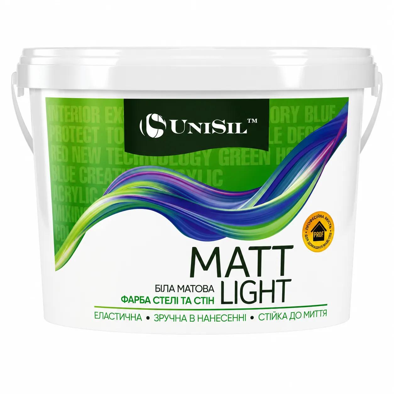Фарба інтер’єрна UniSil Matt Light, біла, 1,4 кг - 415372