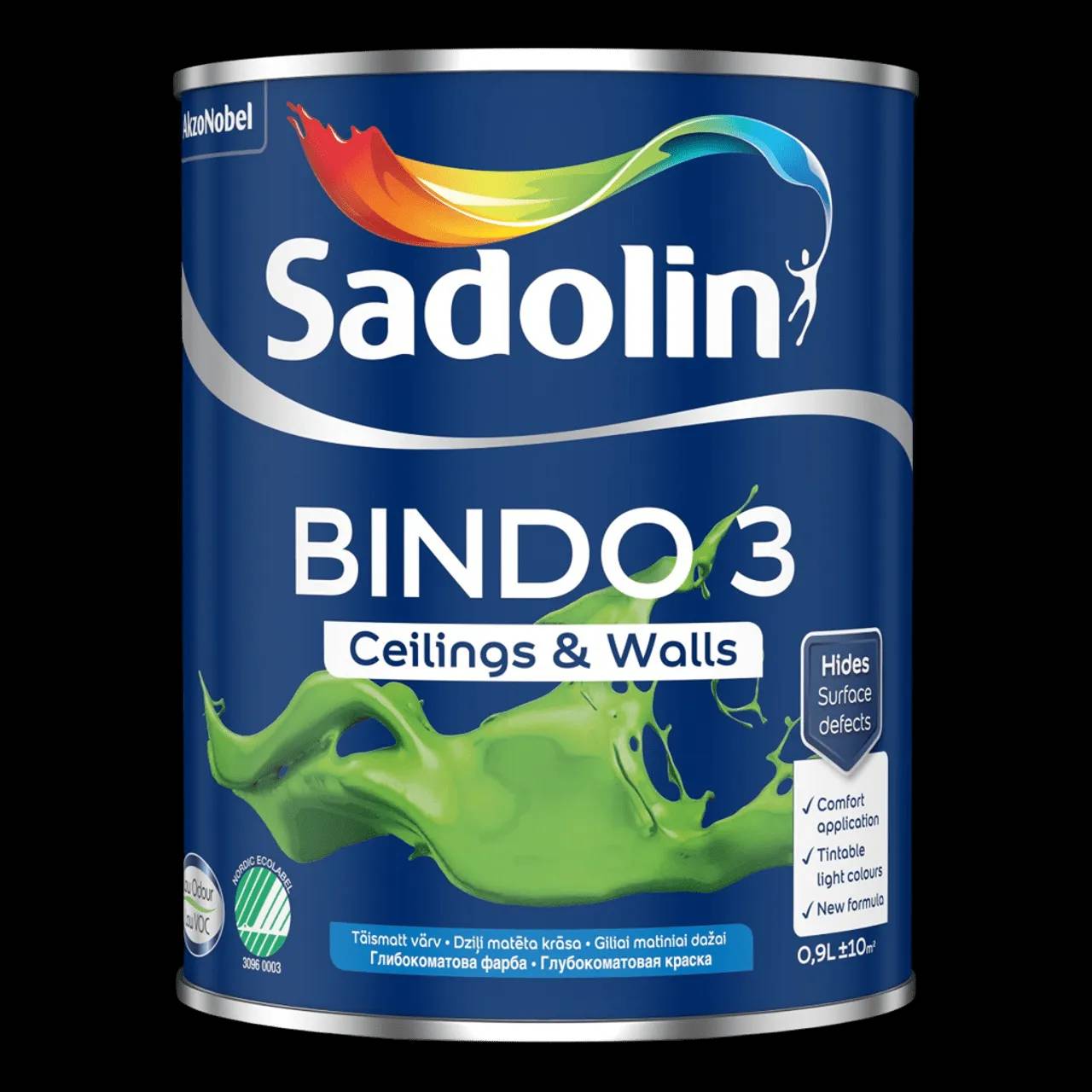 Фарба для стін та стель Sadolin Bindo 3, 0,9 л, білий - 416893