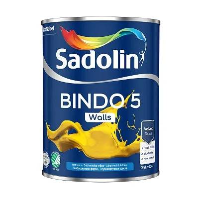 Фарба емульсійна для стін Sadolin Bindo 5, 0,9 л, білий, BW - 416938