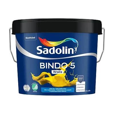 Краска эмульсионная для стен Sadolin Bindo 5, 2,5 л, белый, BW - 416952