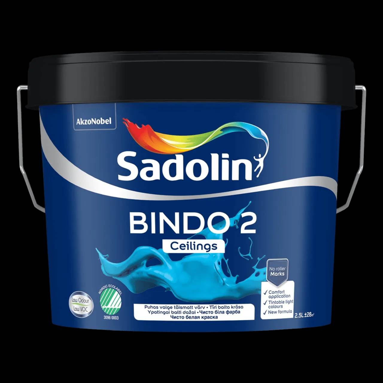 Фарба емульсійна Sadolin Bindo 2, 2,5 л, яскраво-біла, глибокоматовий, BW - 416973