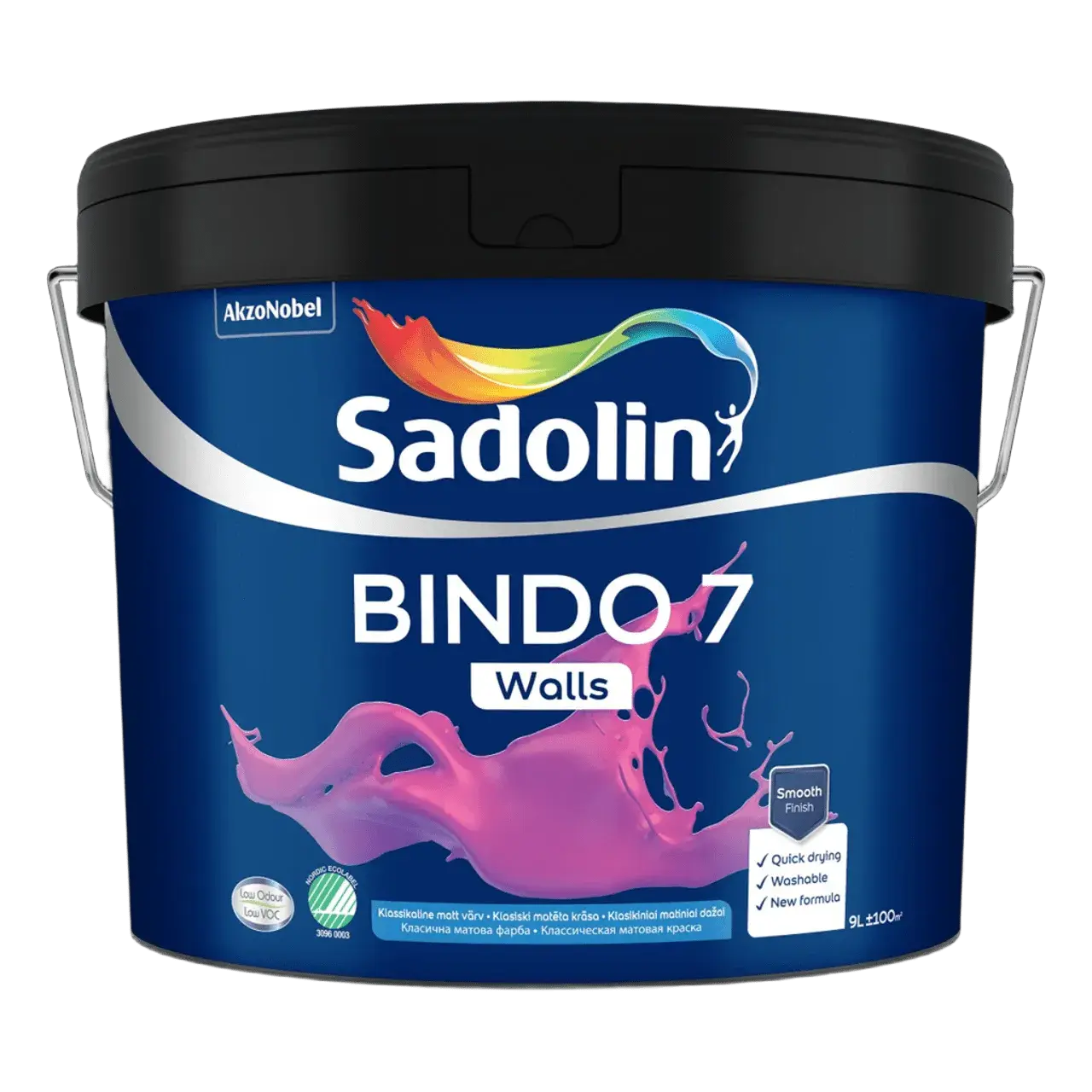 Фарба матова для стін та стель Sadolin Bindo 7, 8,37 л, колорування ВС - 417120