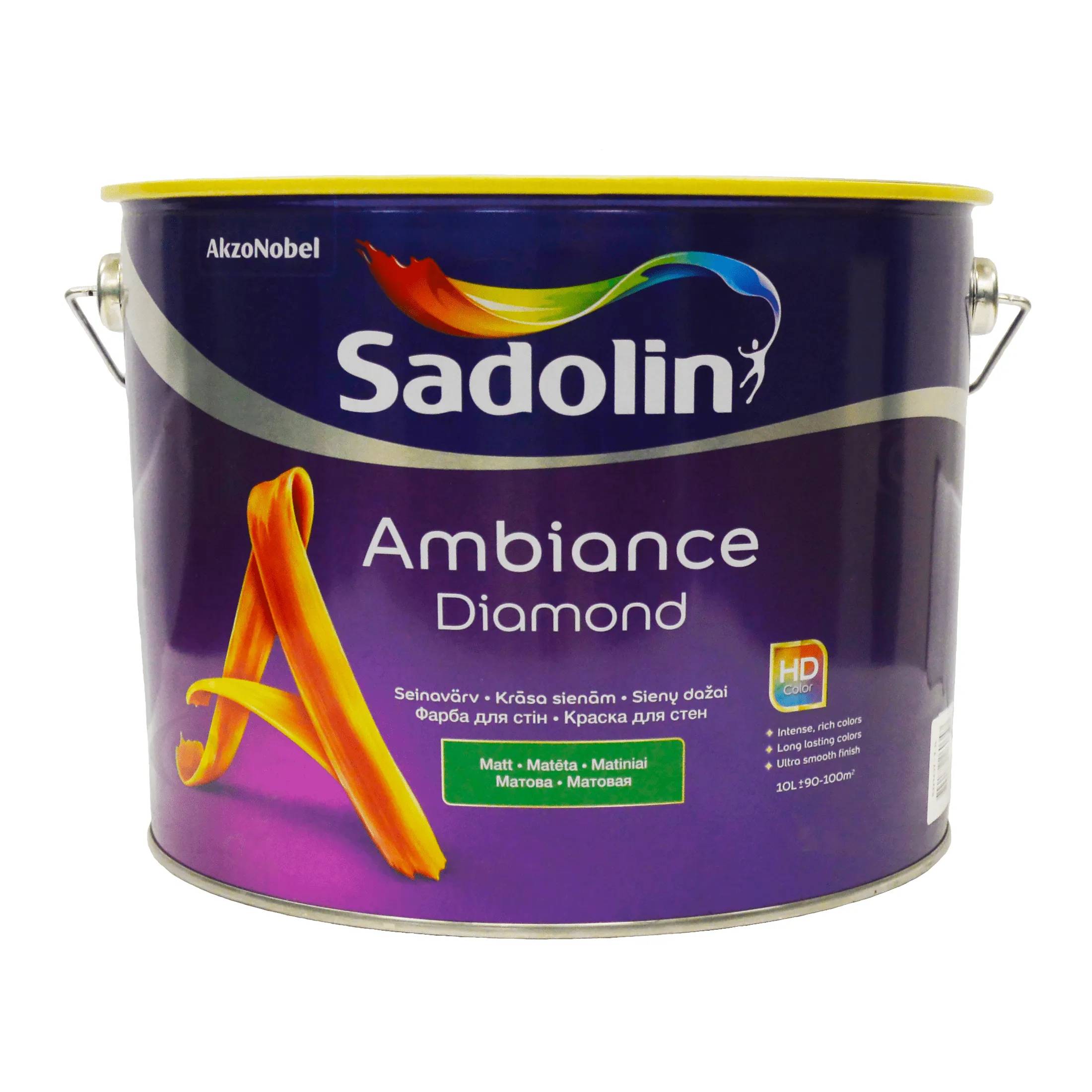 Фарба миюча матова Sadolin Ambiance Diamond, 10 л, білий - 417156
