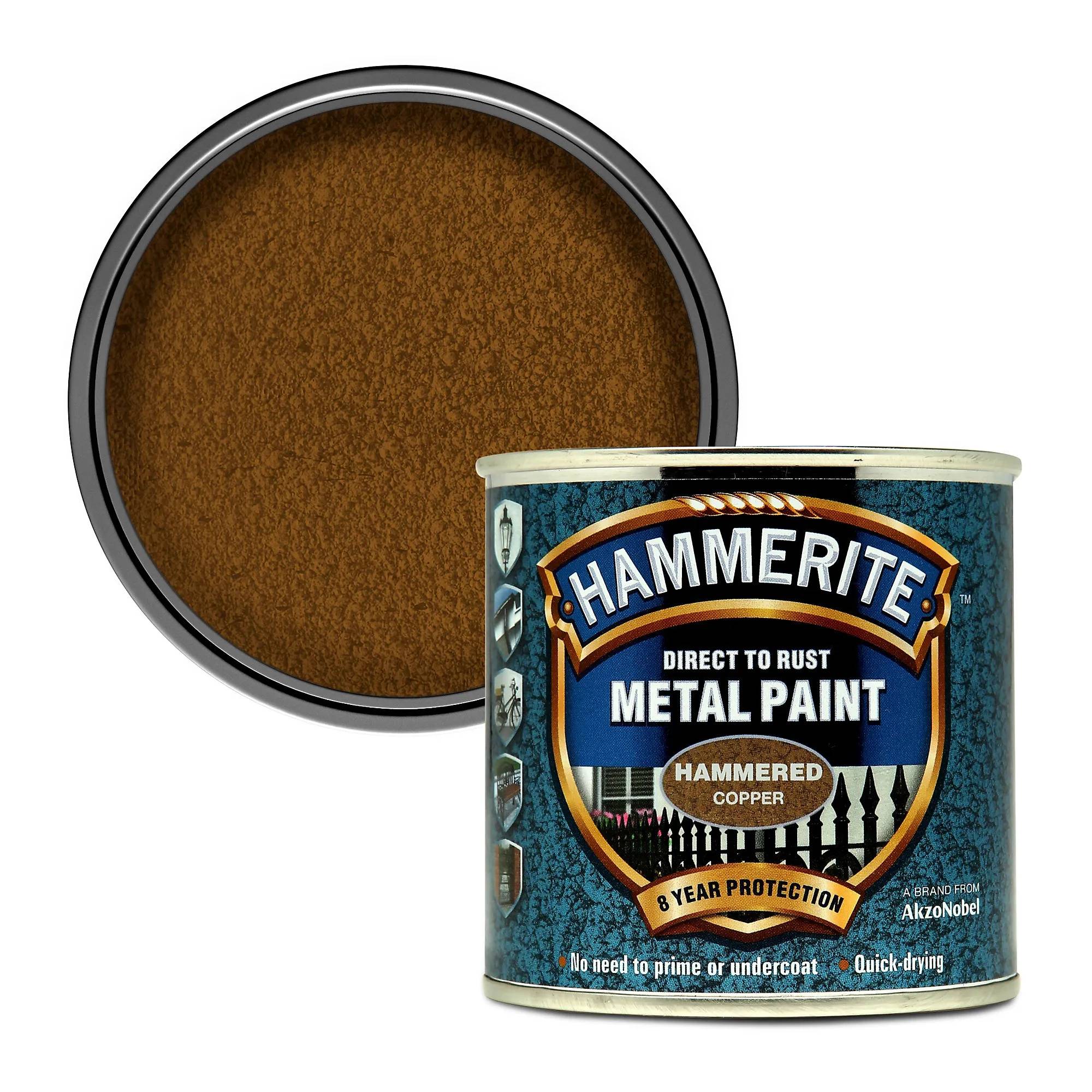 Фарба молоткова прямо по іржі Hammerite, 0,25 л, мідна, глянсовий - 417218