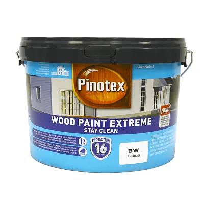 Фарба на водній основі Pinotex Wood Paint Extreme, 2,5 л, білий, матовий - 417320