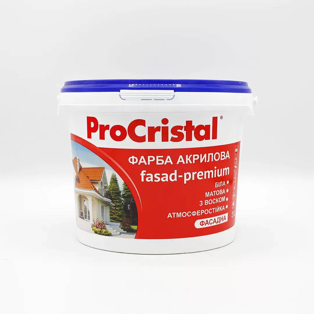 Фарба фасадна "Преміум" ІРКОМ ІР-132 EcoCristal, 3 л, білий, матовий - 417413
