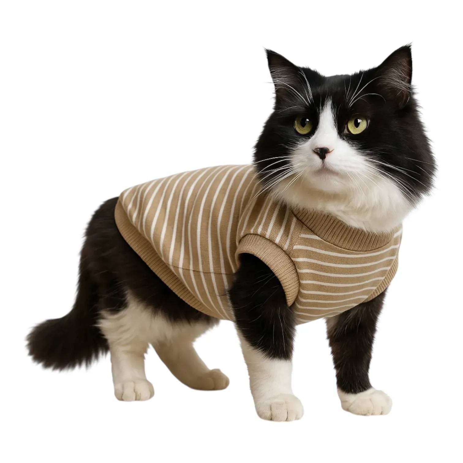 Кофта для котів DIEGO "Бежева смужка" - 7-розмір - 417484