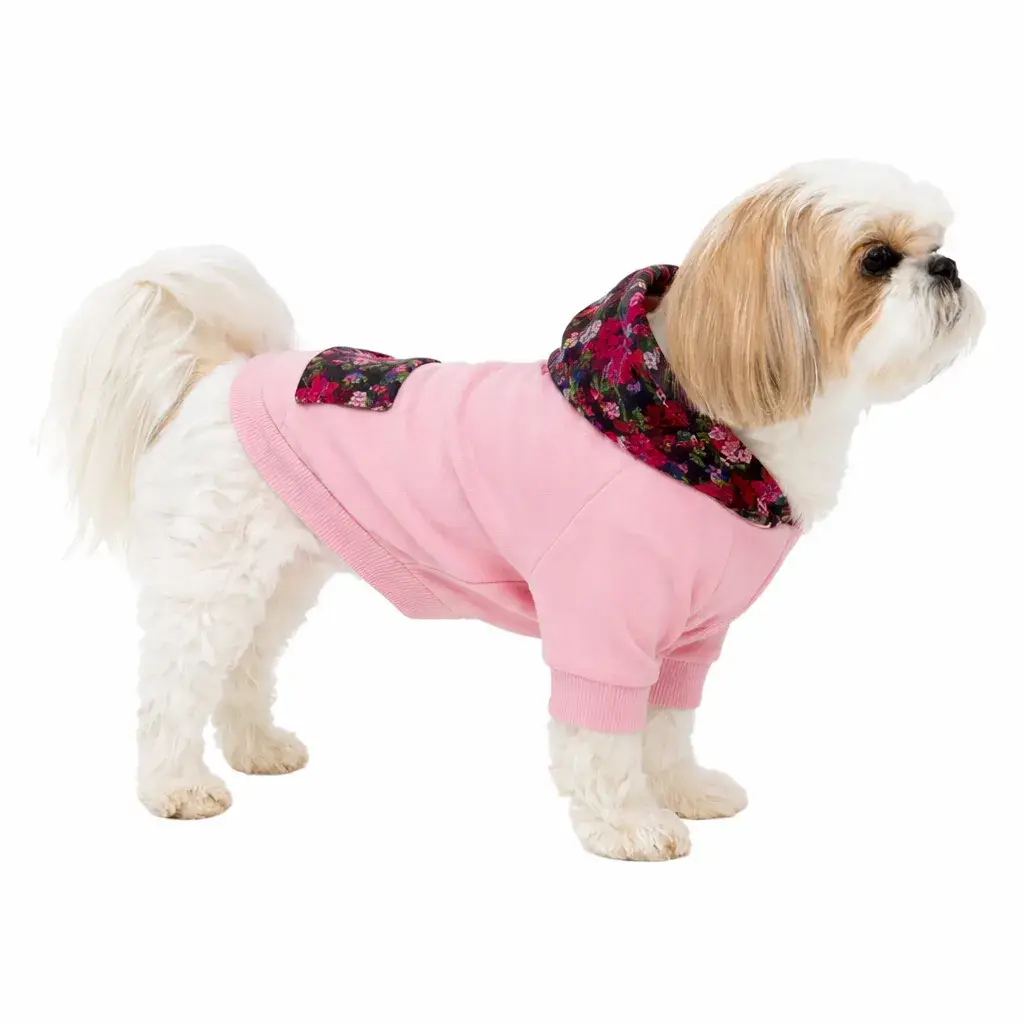 Кофта для собак DIEGO hoodie print 1 рожевий XL - 417531
