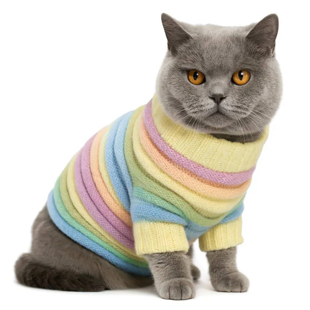 Светр для тварин sweater L світла смужка - 417964