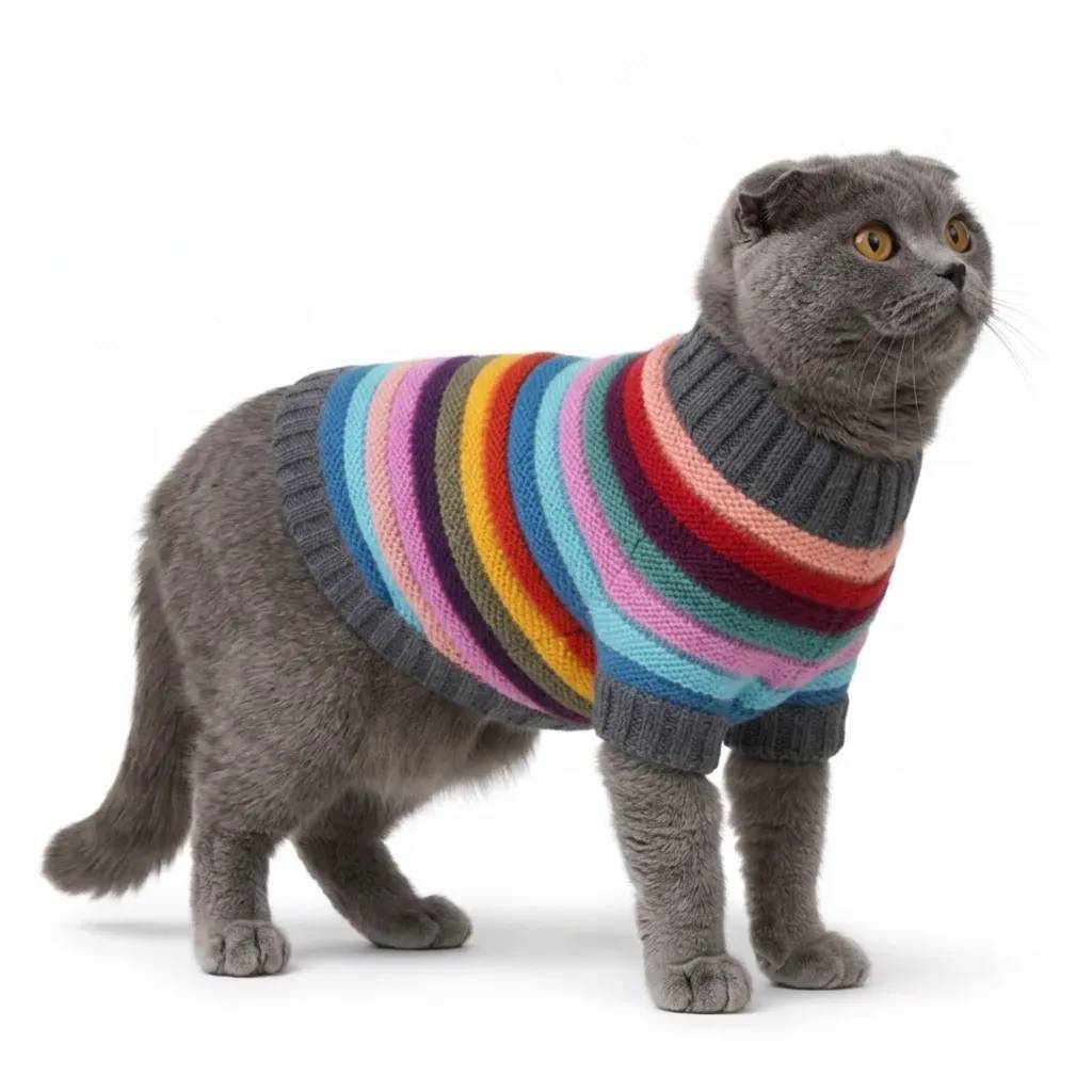 Светр для тварин sweater L темна смужка - 417965