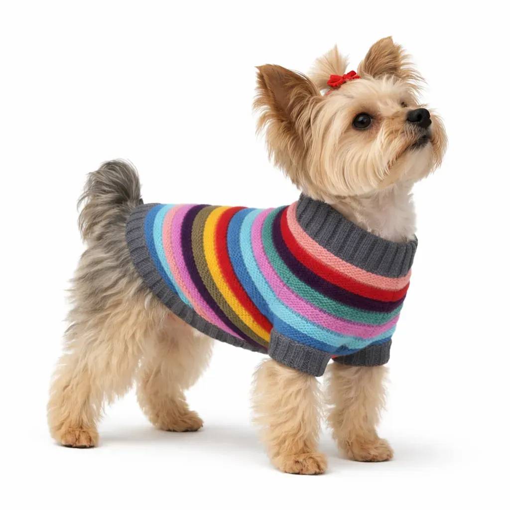 Светр для тварин sweater M темна смужка - 417967