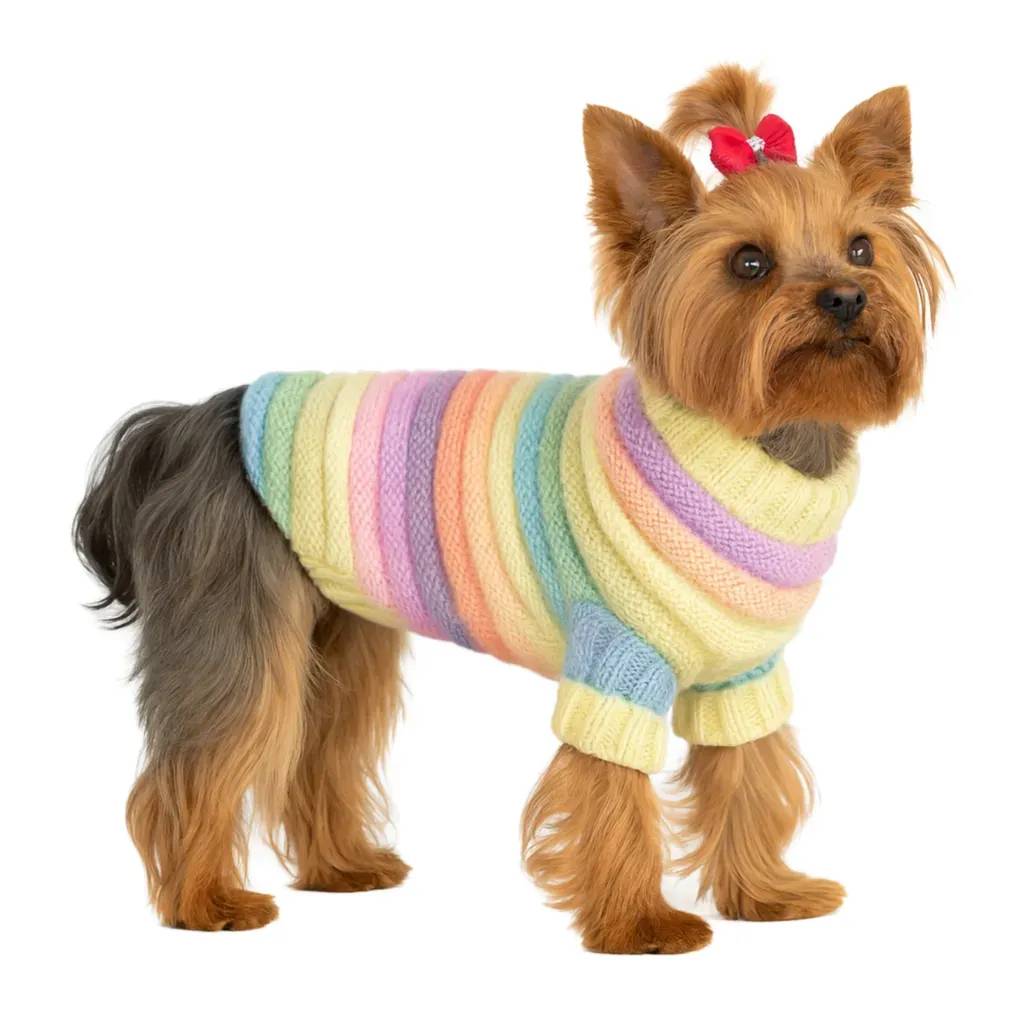 Светр для тварин sweater S світла смужка - 417968