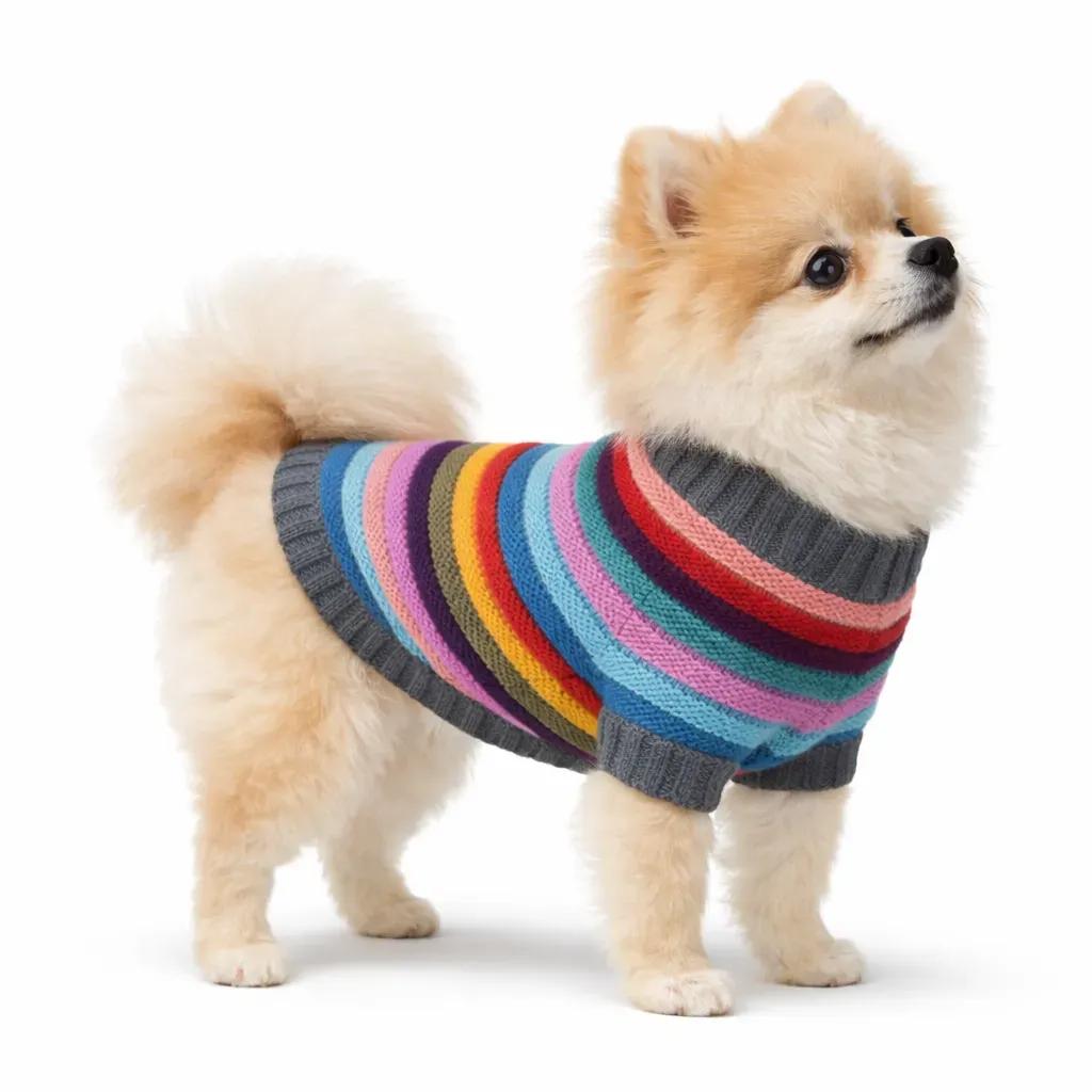 Светр для тварин sweater S темна смужка - 417969