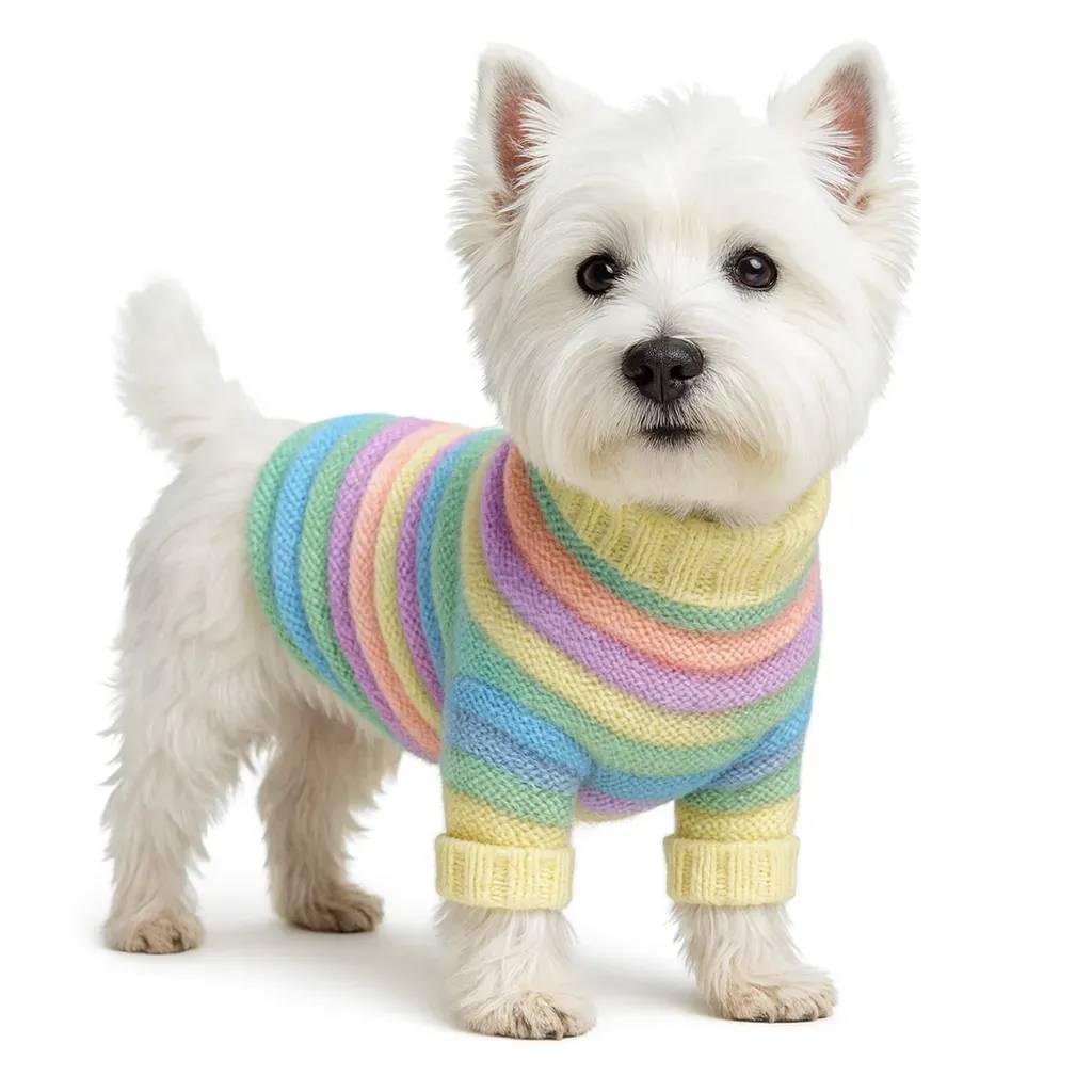 Светр для тварин sweater XL світла смужка - 417970