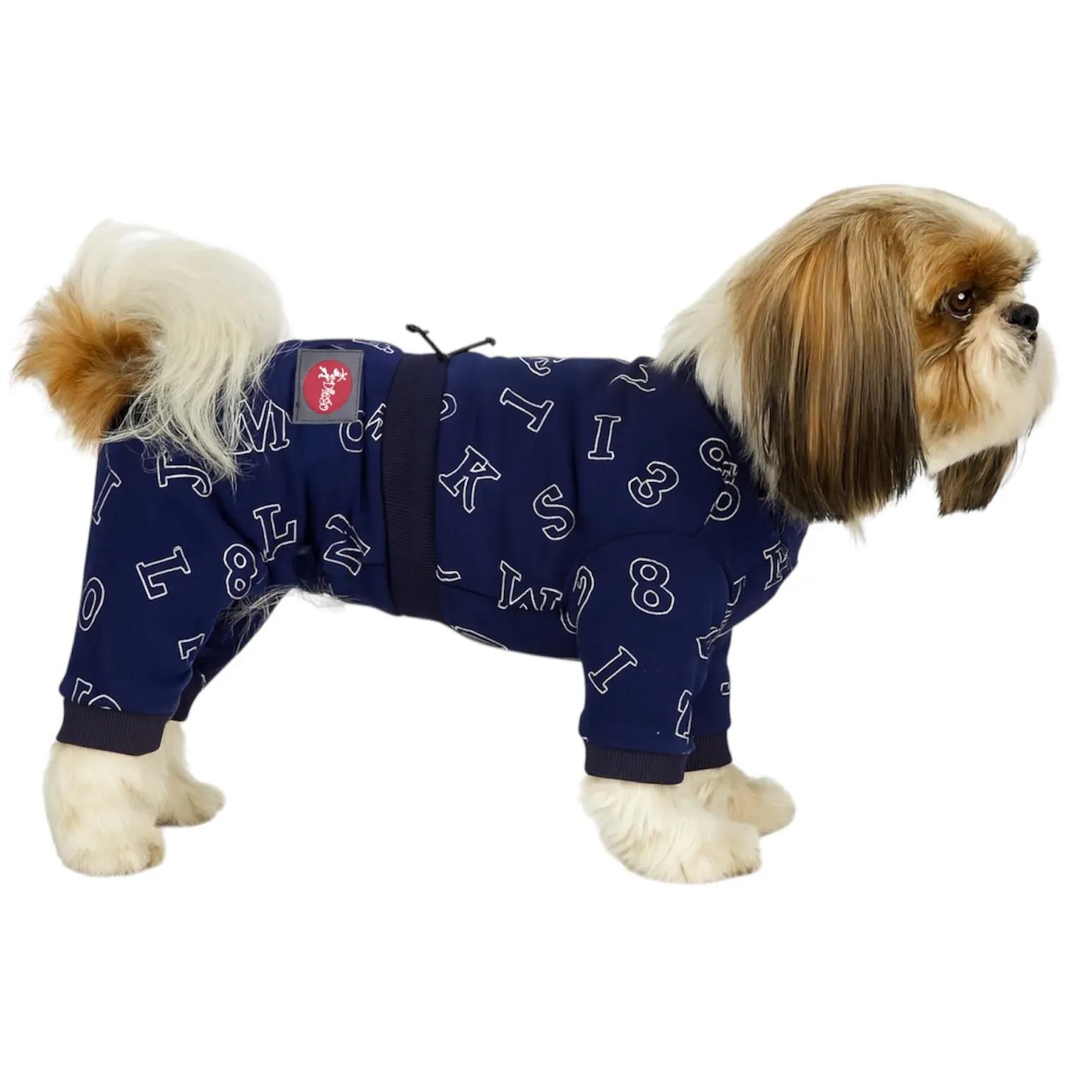 Костюм для тварин DIEGO print 3 L сині букви - 417982