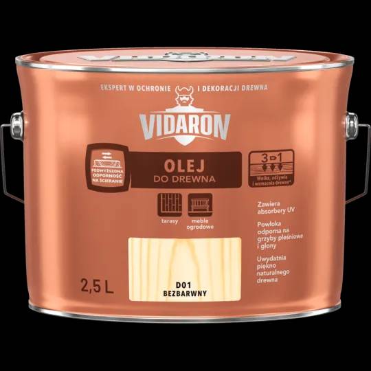 Олія для деревини Vidaron, 2,5 л, D01, матовий - 418432