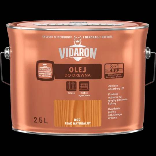 Олія для деревини Vidaron, 2,5 л, D02, матовий - 418433