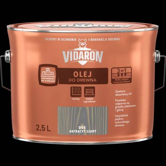 Масло для древесины Vidaron, 2,5 л, D05, матовый - 418436