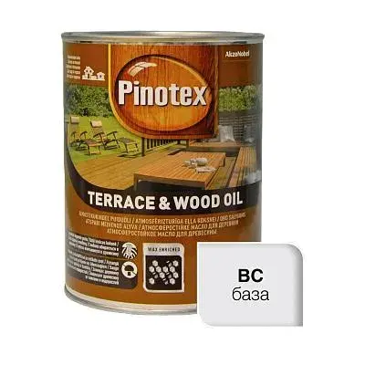 Олія для захисту терас і садових меблів Pinotex Wood&Terrace Oil, 1 л, безбарвний, матовий - 418437
