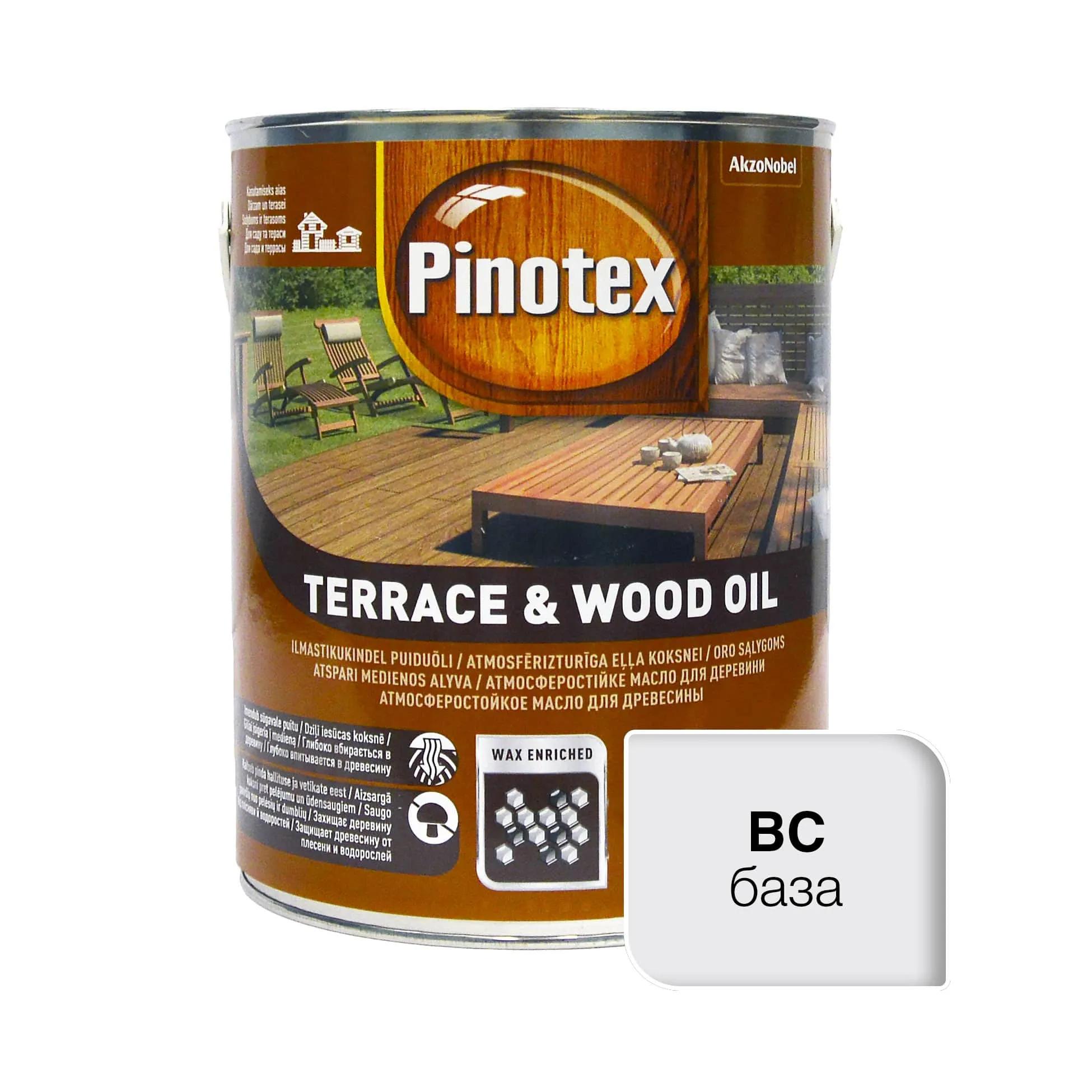 Олія для захисту терас і садових меблів Pinotex Wood&Terrace Oil, 3 л, безбарвний, матовий - 418465