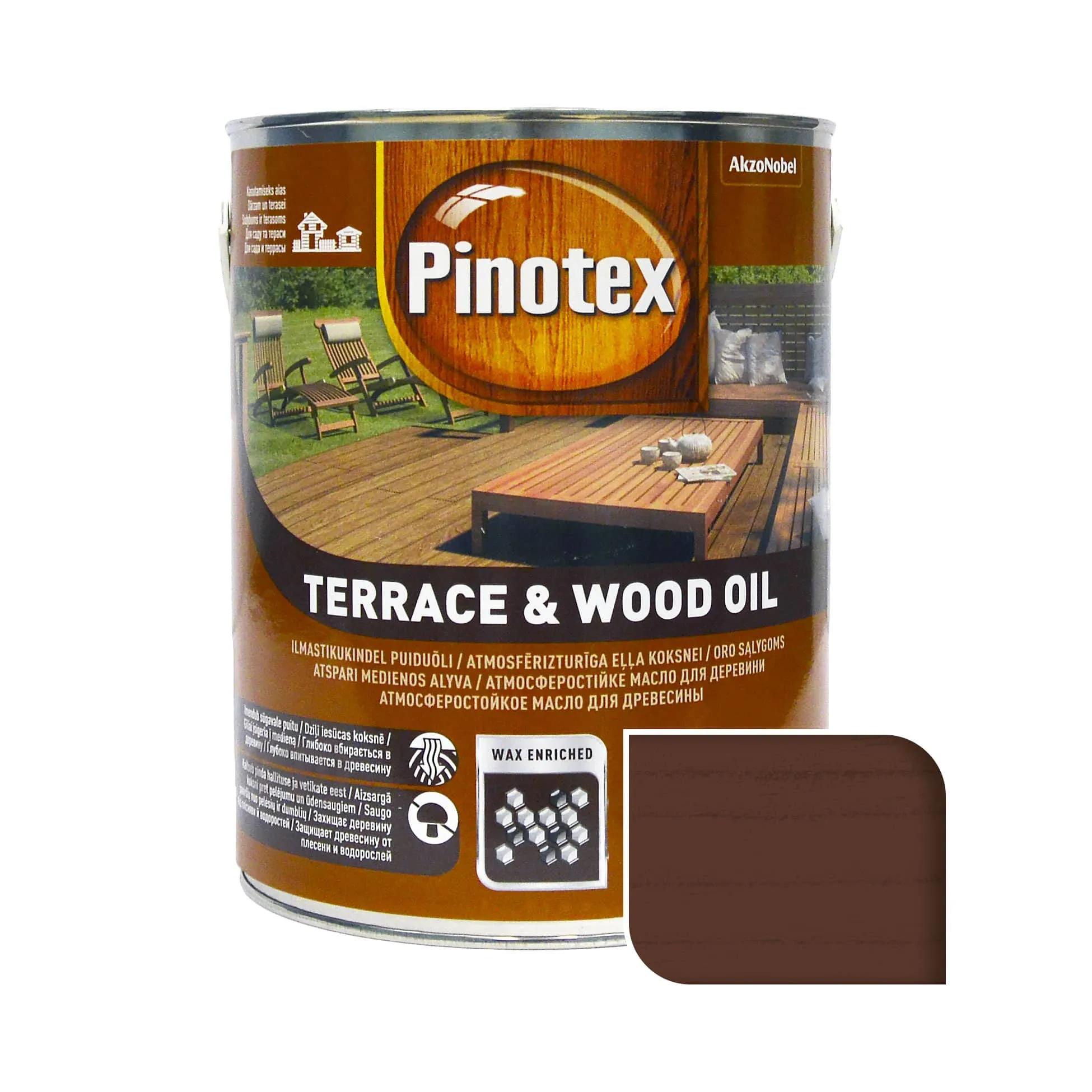 Олія для захисту терас і садових меблів Pinotex Wood&Terrace Oil, 3 л, тик, матовий - 418474