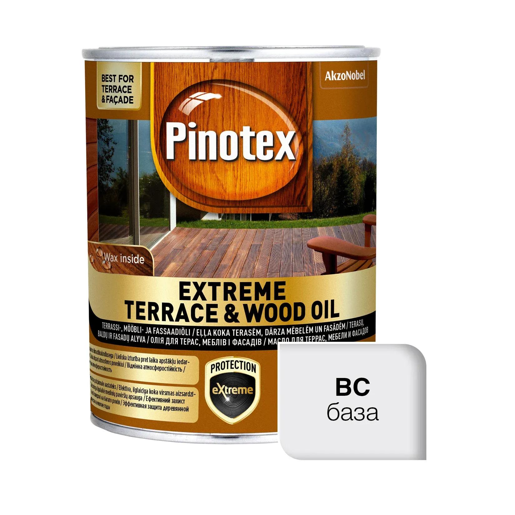 Масло для обработки дерева Pinotex Extreme Terrace & Wood Oil атмосферостойкое, 2,33 л, бесцветный, BC - 418510