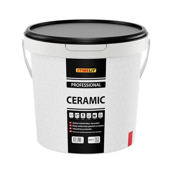 Повністю матова фарба для стін та стелі Stimelit INTERIOR CERAMIC, BASE A Білий, 2,5л - 419851