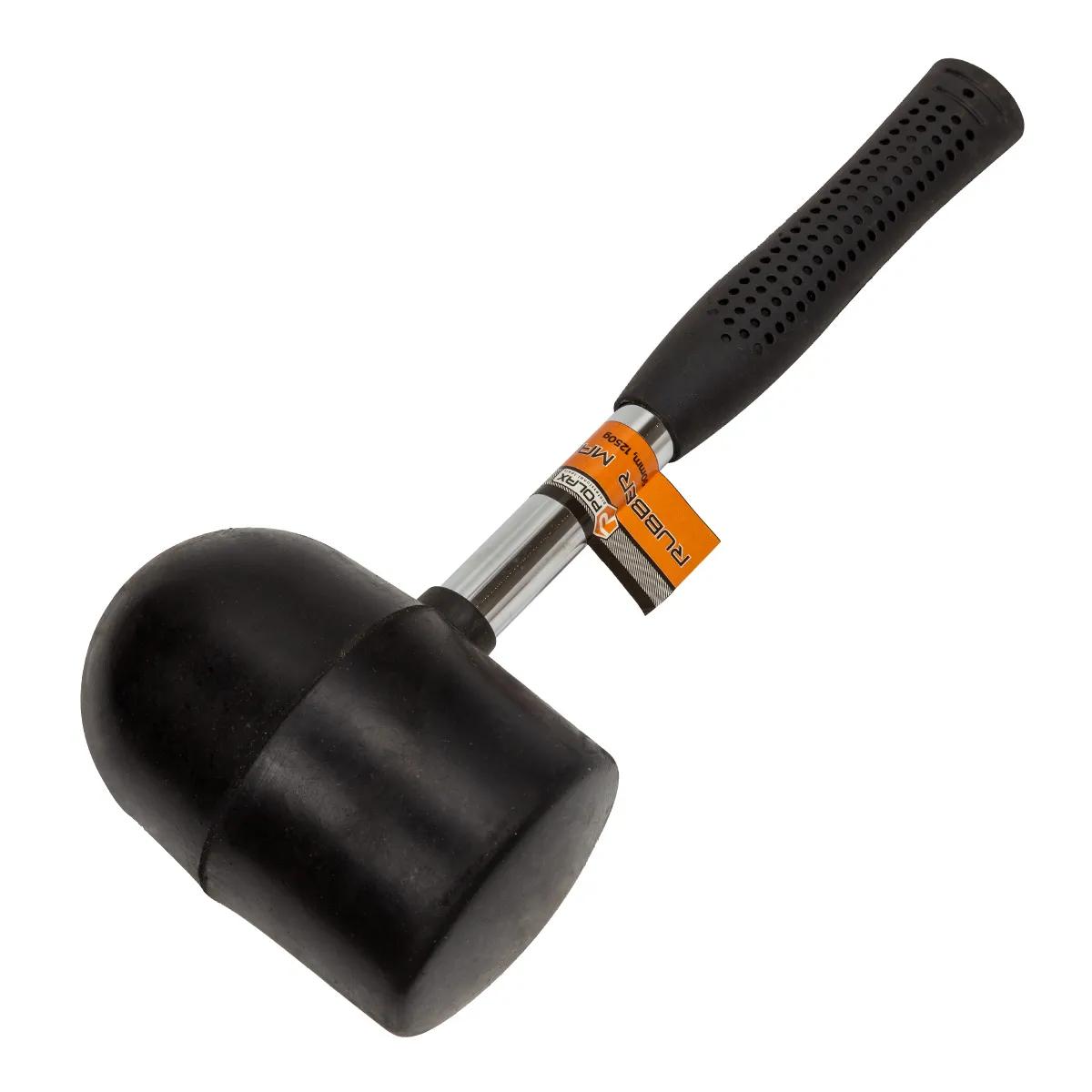 Киянка гумова чорна Polax, металева ручка, 1250 г (39-002) - 419904