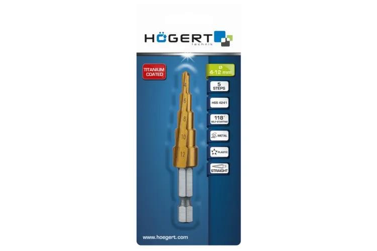 Свердло ступінчасте, 4-12, HT6D321 уп 1 шт Hoegert - 420229