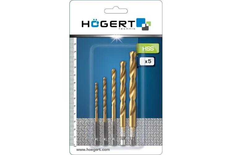Набір свердел по металу M35-Co, HT6D180 уп 5 шт Hoegert - 420239