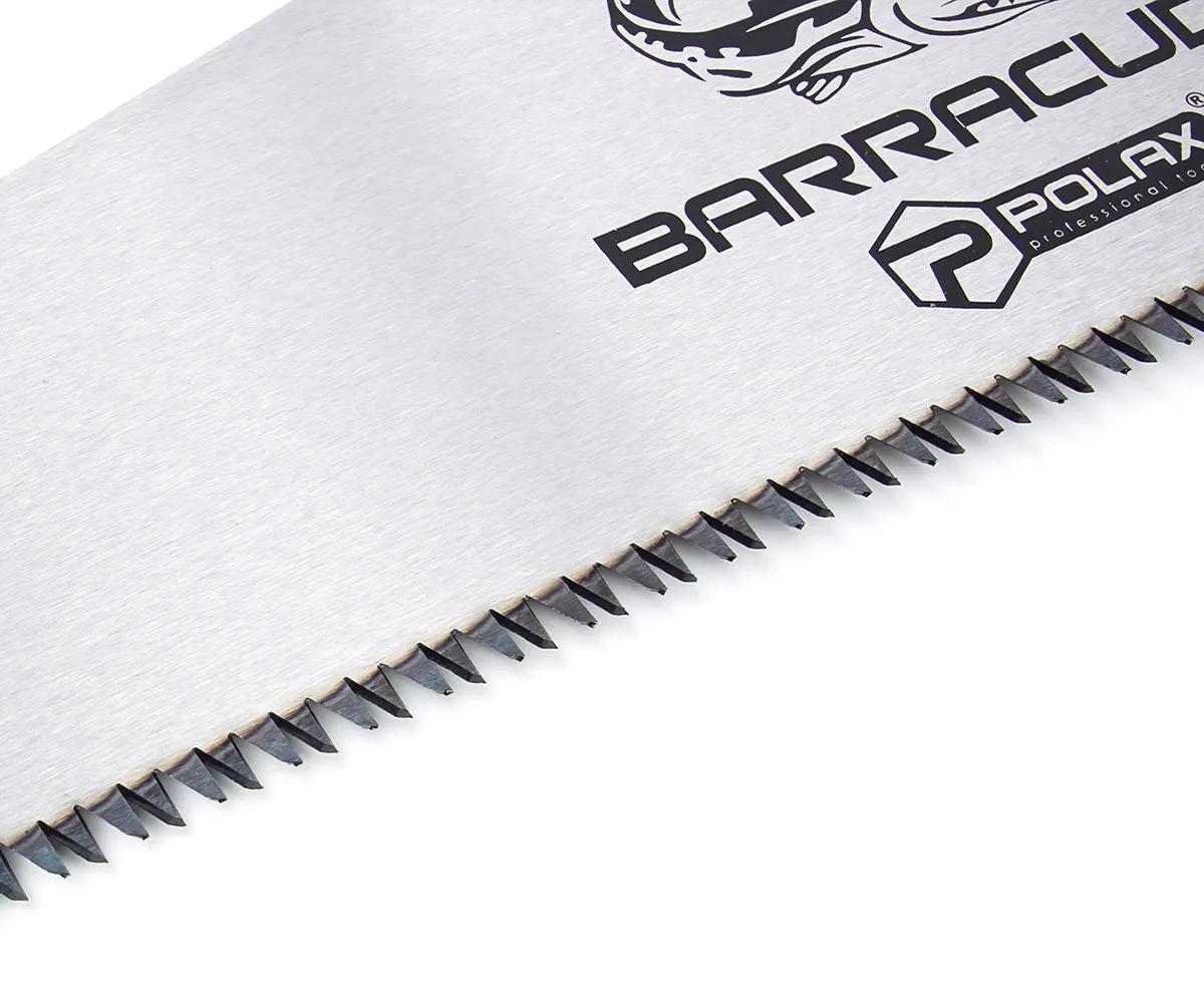 Ножовка по дереву Polax пила Barracuda c трехсторонней заточкой 450 мм (47-002) - 420506
