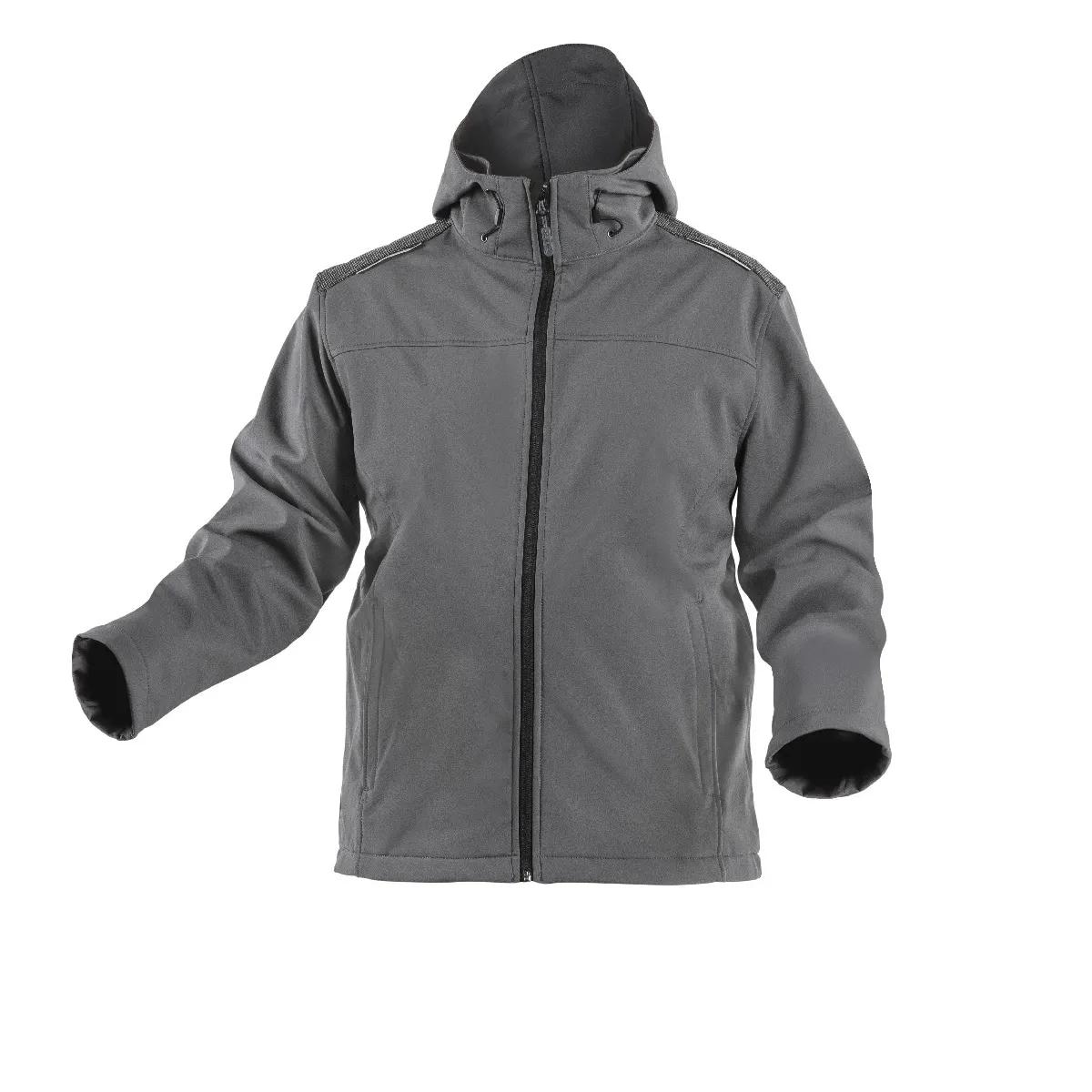 Куртка Hoegert INN HT5K254-S с капюшоном SoftShell 94% полиэстер, 6% эластан графит, S (48) - 421302